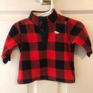 Carter’s size 3 month Buffalo plaid long sleeve sweater
